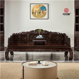 赞比亚血檀八宝罗汉床